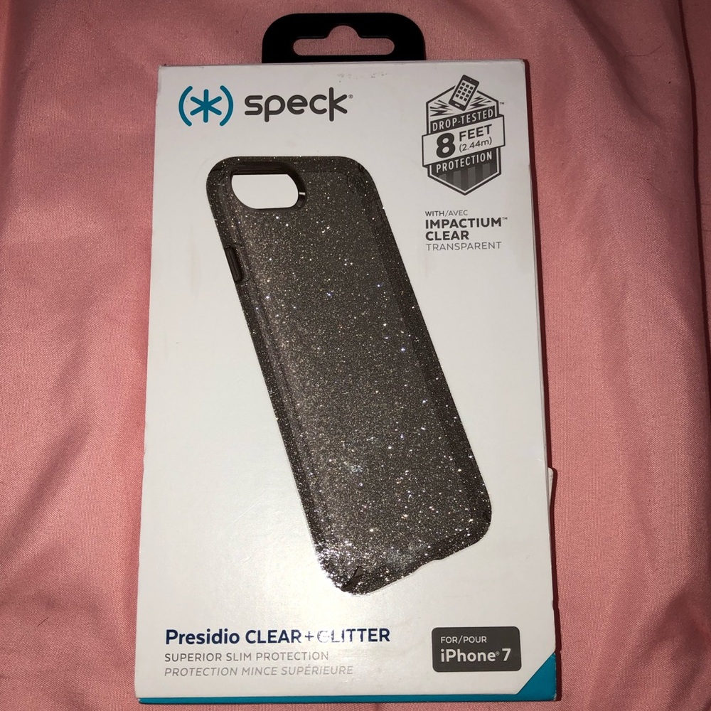 Black Glitter Speck Case - iPhone 7/8
